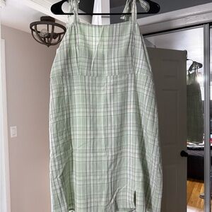 Hollister Light Green Plaid Sundress